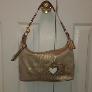 NWOT Coach Gold Shoulder Bag